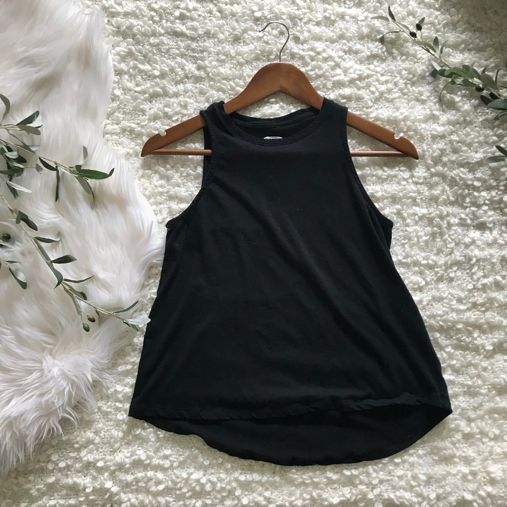 Old Navy XS Black High-Neck Muscle Tank
